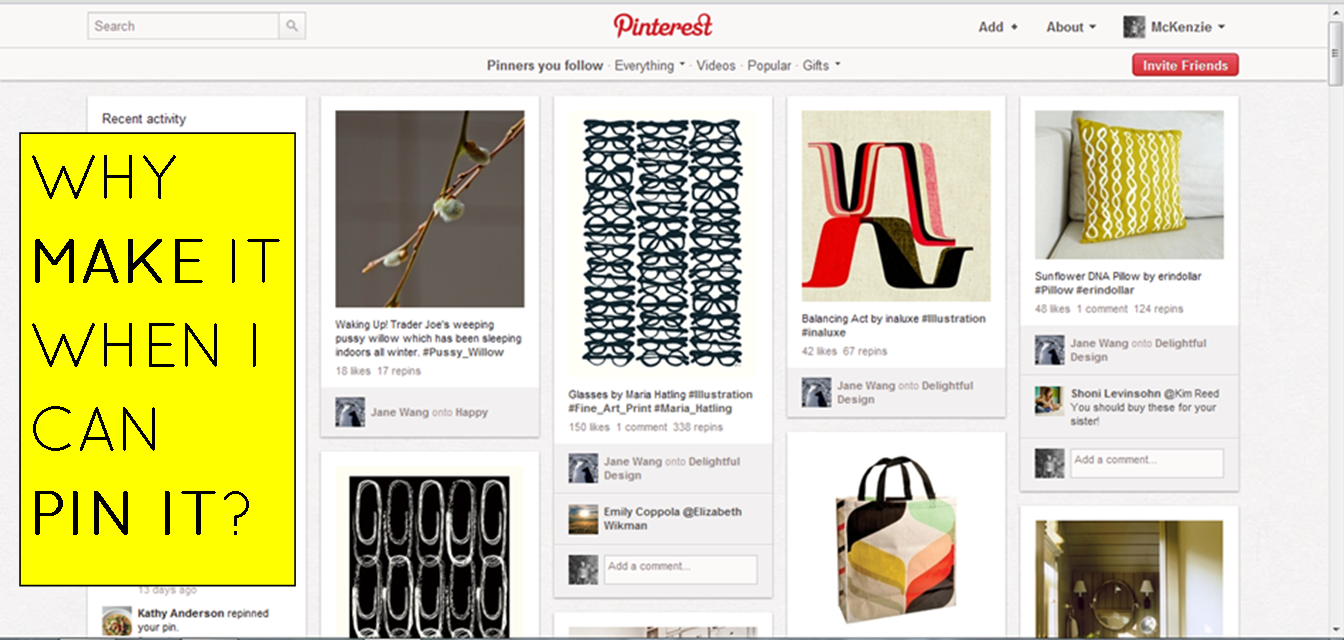 Pinterest Makes us lazy